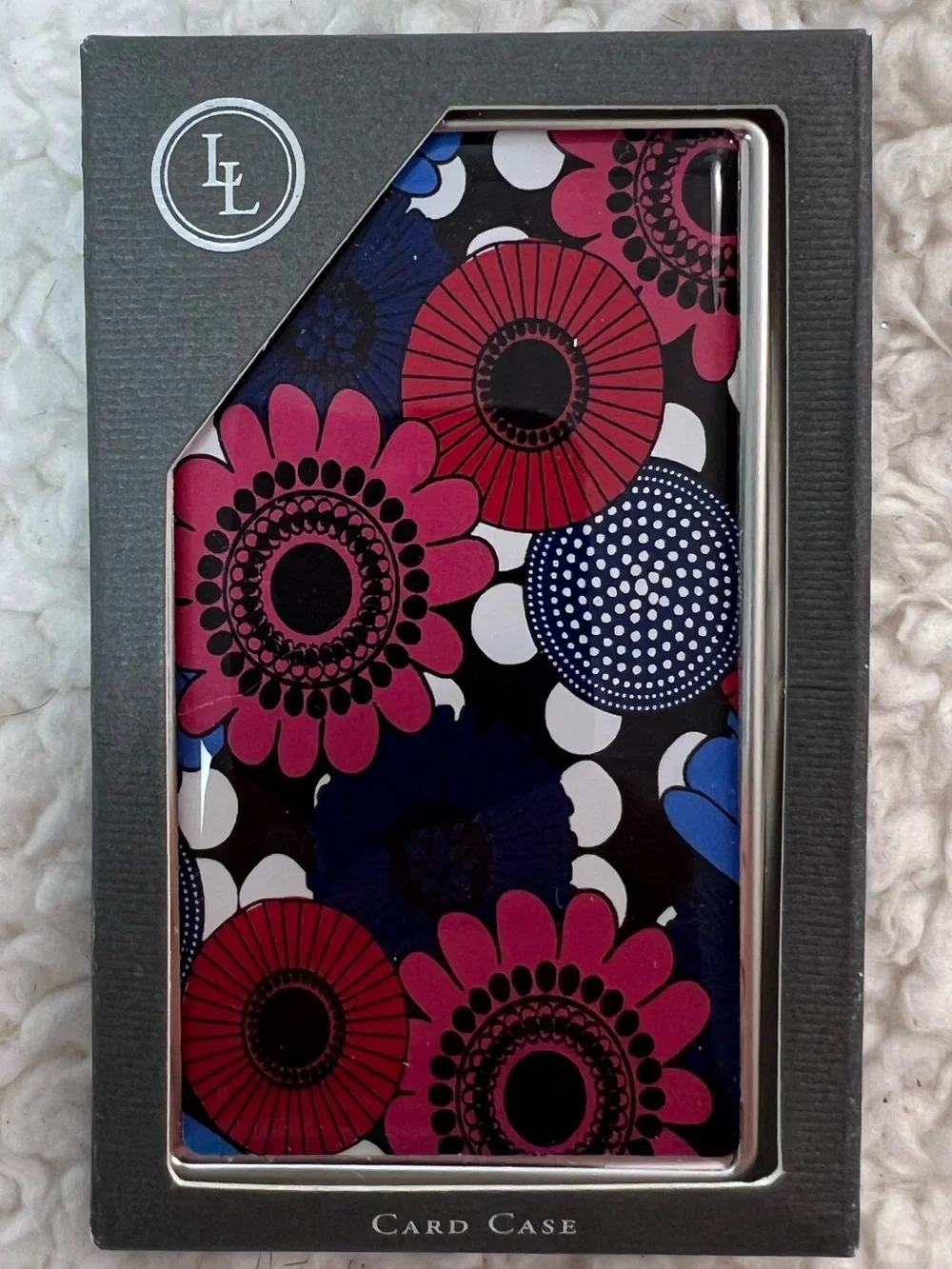 Lucy Lu Designs Floral Stainless Business Card Case